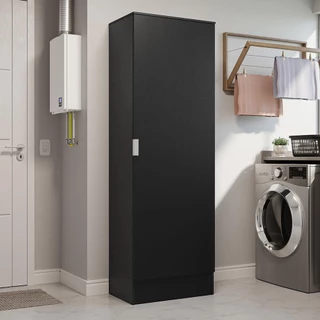 Armário Multiuso 60 cm 1 porta Preto Madesa