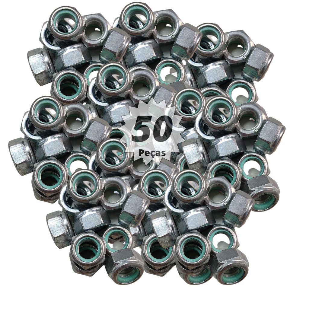 50 Und Porca Travante Nylon Milimetro M20 Fio 1,5 MB | Shopee Brasil