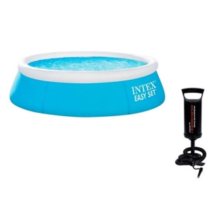PISCINA INFLAVEL 886 LITROS EASY SET INTEX + BOMBA 28101 KIT