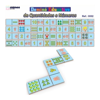 Jogo Educativo De Matemática Dominó de Formas Geométricas Carimbras