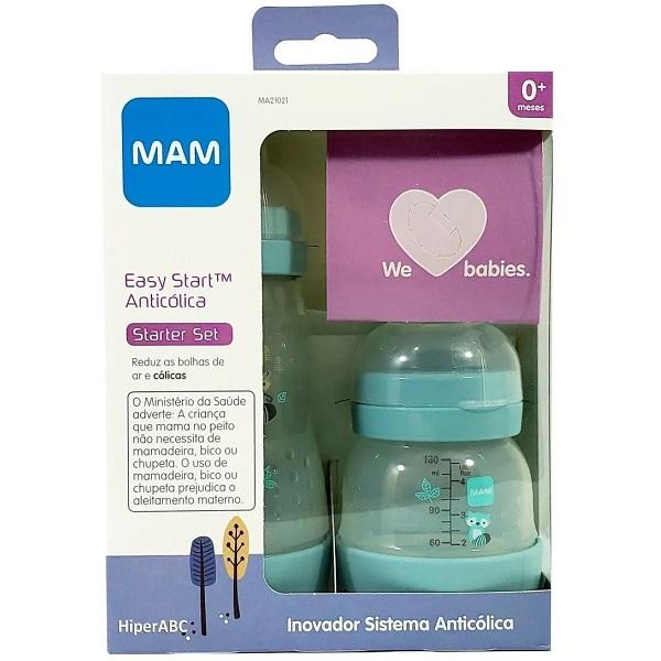 Kit Com 2 Mamadeiras EASY START SET Anticolica 130/260ML Azul MAM ...