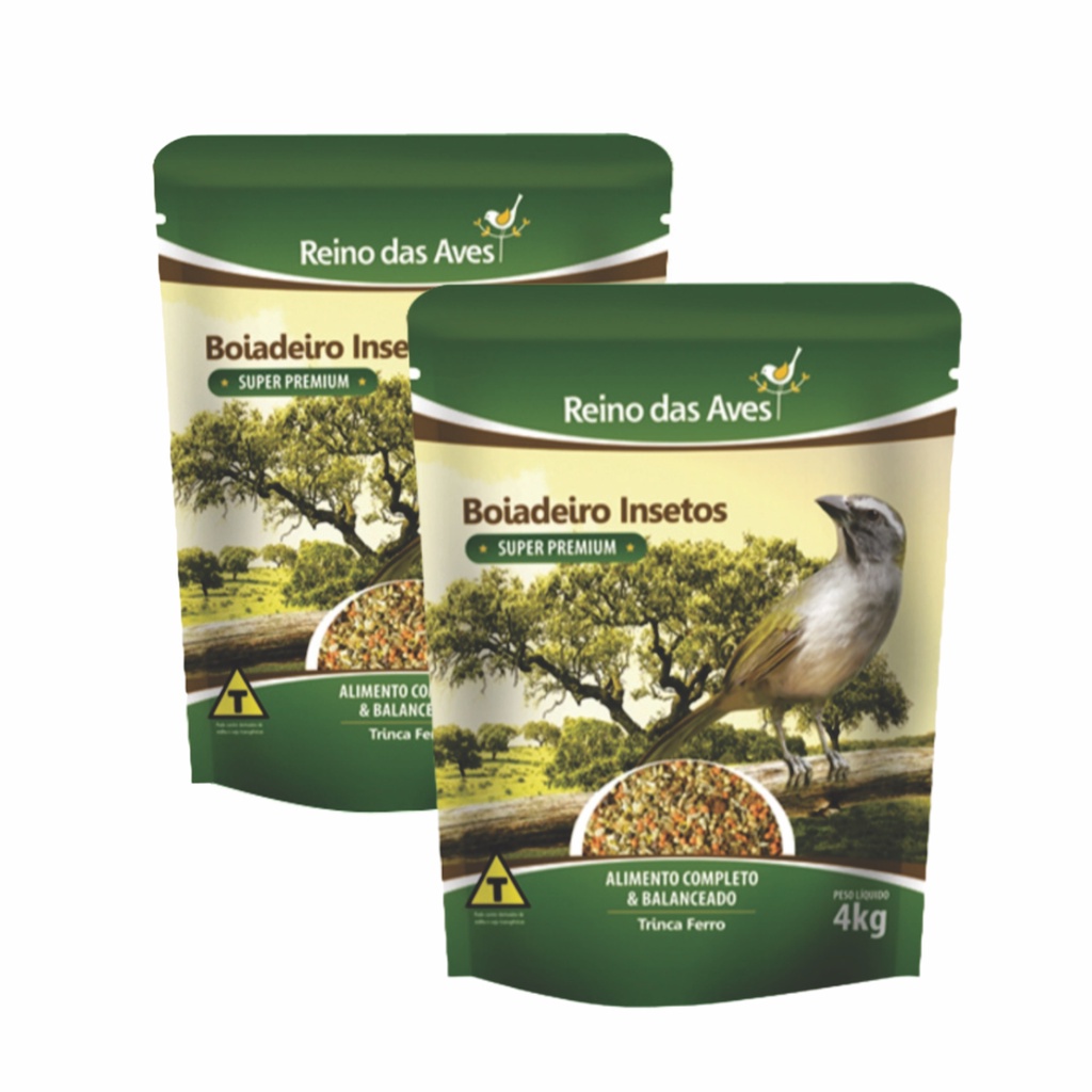 Ração Boiadeiro Insetos Trinca Ferro - 4kg Para Pássaros