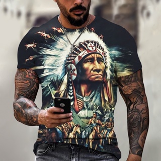 Camiseta Indiana Masculino Estilo Hippie Deuses