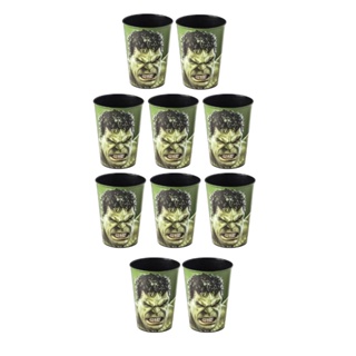 Kit 10 Copos Hulk 320 ml Plástico Plasútil Páscoa