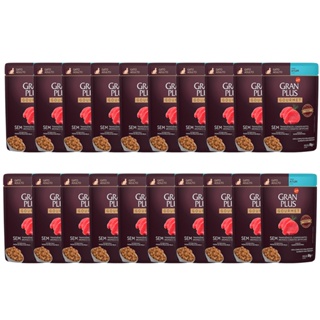 Kit 20 Ração Úmida Gran Plus Sachê Gatos Gourmet Adultos Atum - 85g