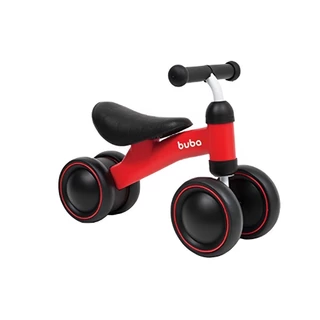 Bicicleta Infantil de Equilíbrio Sem Pedal 4 Rodas Vermelha 10728 - Buba