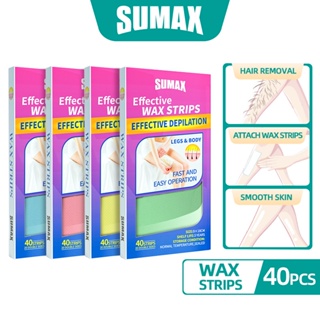 sumax 40pcs Kit De Papel Para Depilação Com Tiras De Cera