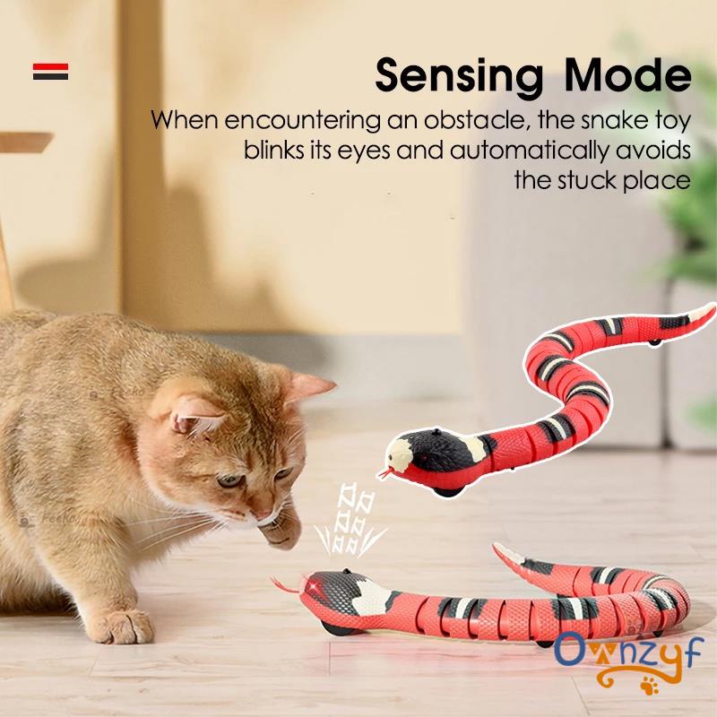 Gato automático brinquedos interativo inteligente detecção cobra