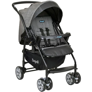 Carrinho de Bebe Reversivel Burigotto Rio K Mesclado Preto