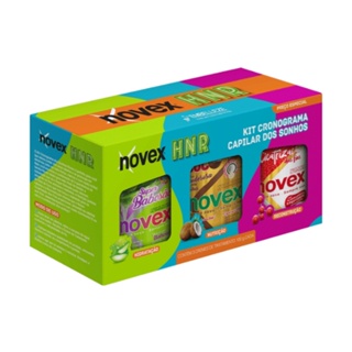 Kit HNR Cronograma Capilar dos Sonhos Novex Babosão + Coco + Cicatrização 100gr