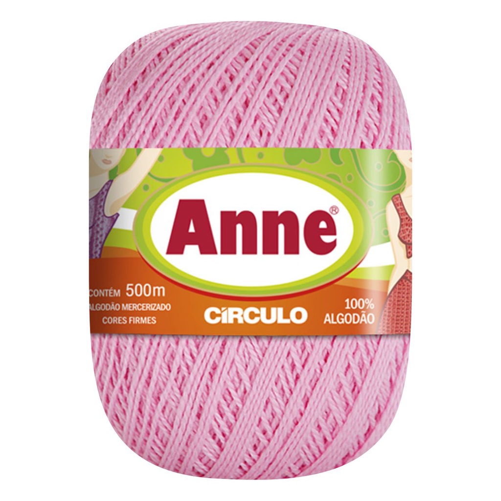Linha Anne Fio Crochê Tricô 500m Varias Cores 295 Tex Círculo