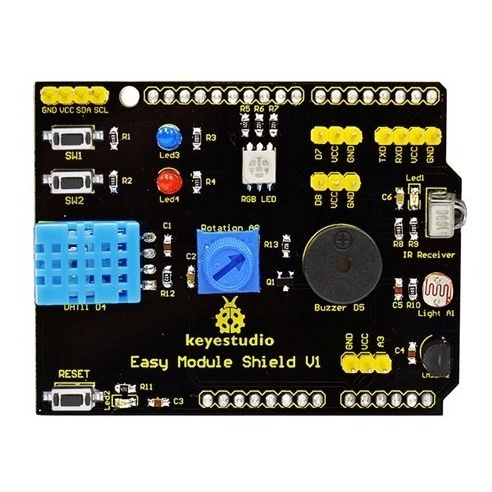 Multi Shield Buzzer Ldr Dht11 Rgb Lm35d For Arduino Uno R3 | Shopee Brasil