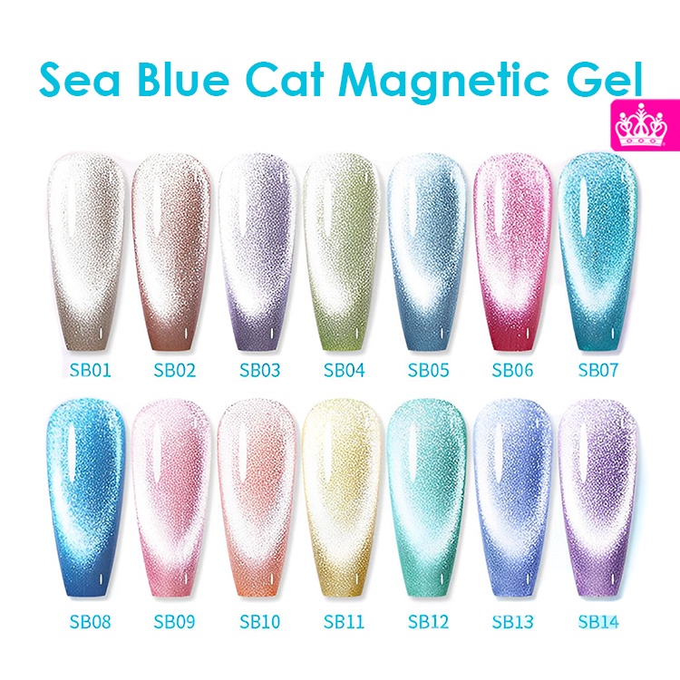 Esmalte Em Gel Magnético Coleção Sea Blue Cat 7ml - Born Pretty