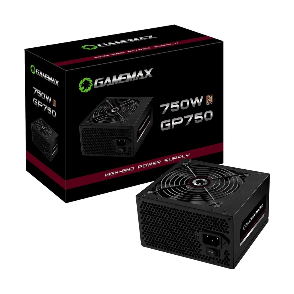 Fonte de Alimentação Gamer Para PC Desktop 750w 80 Plus Bronze Bivolt Gamemax GP750