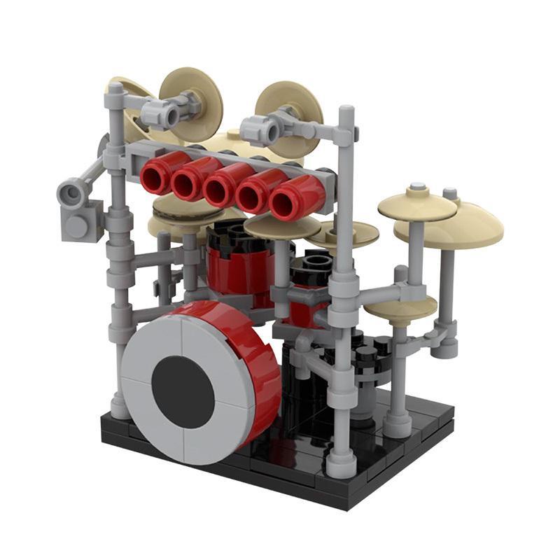 [BTF] Clássico Série Criativa de Instrumentos Musicais Série Criativa de Tambor de Rack Compatível com Lego Blocos de Construção de Blocos de Construção Educacionais DURL