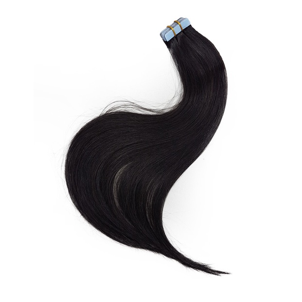 Mega Hair Fita Adesiva Cabelo Humano 50cm Castanho escuro | Shopee Brasil