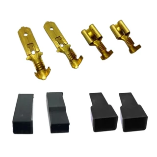 25 Terminal Femea Encaixe Faston 6,3 Mm + Macho Espadão + Conectores Capas Luvas Isolantes Porta Rele Fusíveis Fueltech