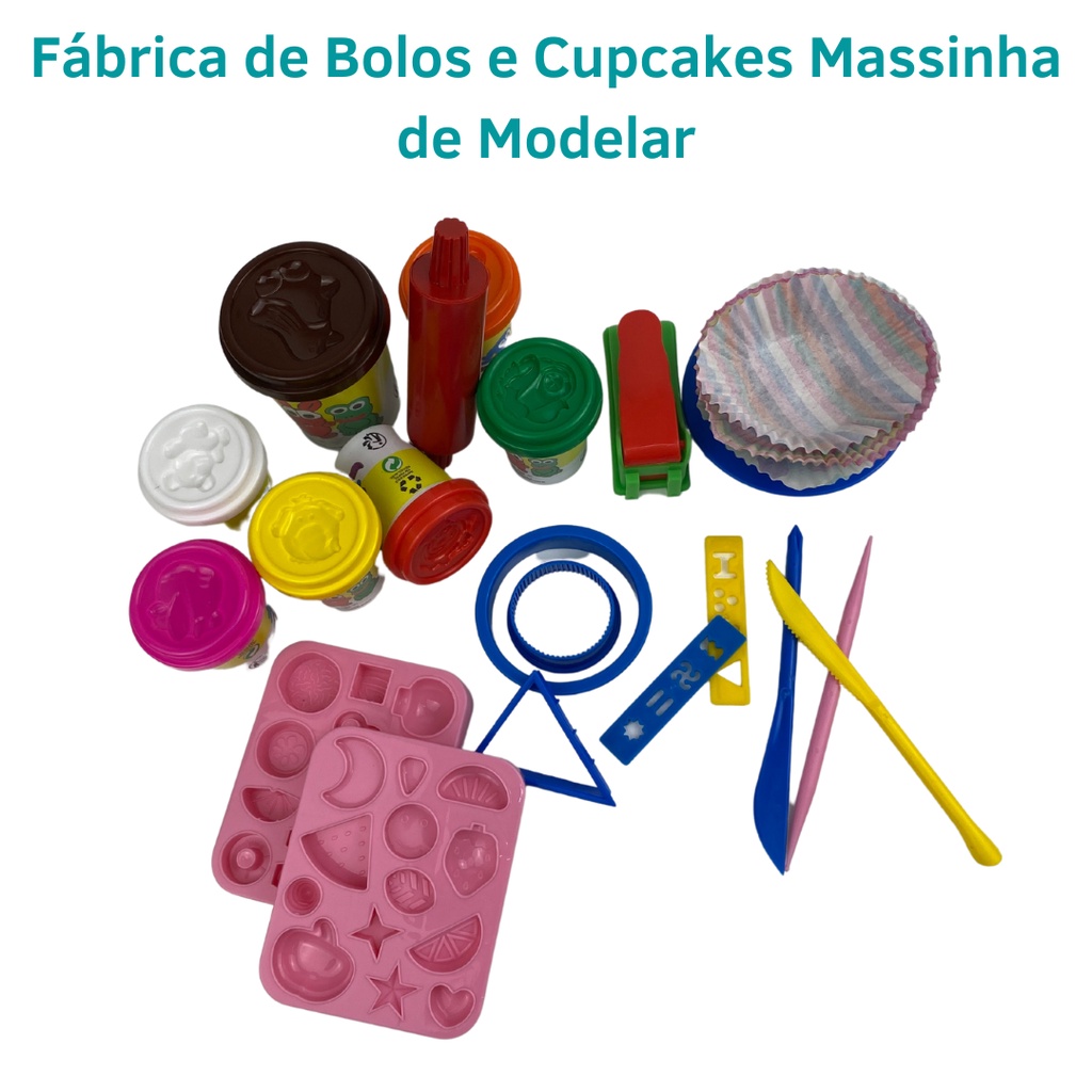 Massinha de Modelar Fábrica de Bolos e Cupcakes- Batiki