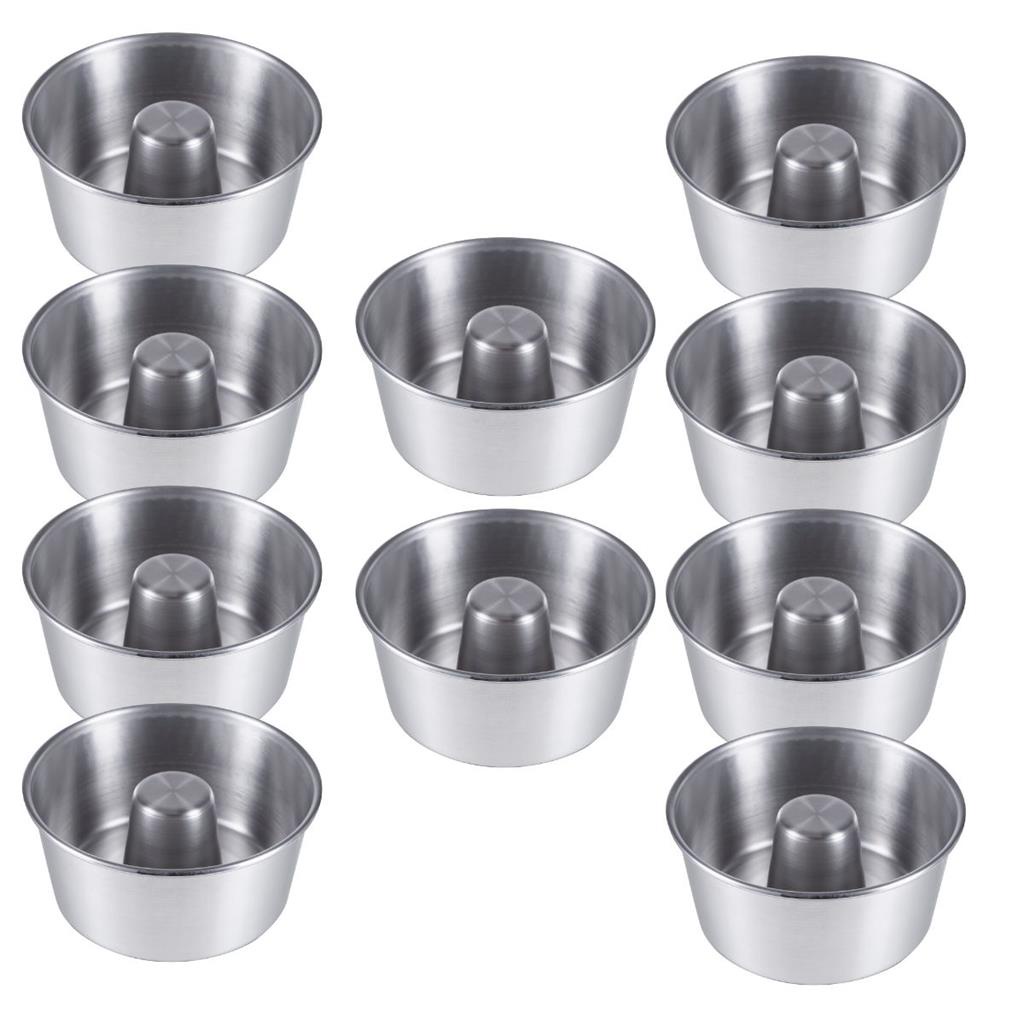 Kit 10 Formas de Aluminio Pequena Com Furo Meio N 14 Para Bo