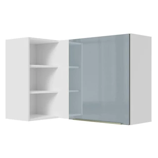 Armário Aéreo de Canto com Adega Acoplada Madesa Lux 1 Porta - Branco/Cinza em Oferta na Shopee