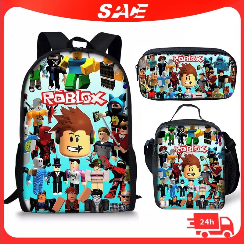 3 Pçs/set 16 polegada ROBLOX 3D Print Crianças Mochilas Menina