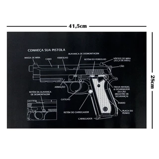 Gunpad Tapete Limpeza de Manutenção Rifles Armas Neoprene 41x28cm Impermeável