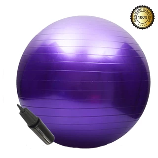 Bola Suiça 65Cm Anti Estouro + Mini Bomba Inflador Pilates Yoga Treino Exercício Academia