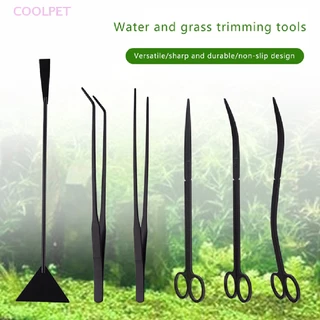 COOLPET 4/5/6PCS Aquário De Aço Inoxidável Conjunto De Pinças Aquáticas De Peixe Pinça Longa Espátula Para Iniciantes Aquários E Terrarium HOT