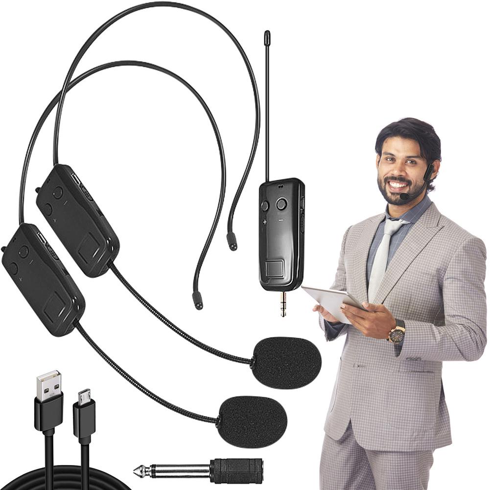 Amplificador De volume De Microfone Profissional Para Sem Fio UHF 2 Em ...