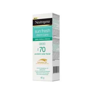 Protetor Solar Facial Para Pele Oleosa Neutrogena Sun Fresh Derm Care Sem Cor Fps 70, 40G
