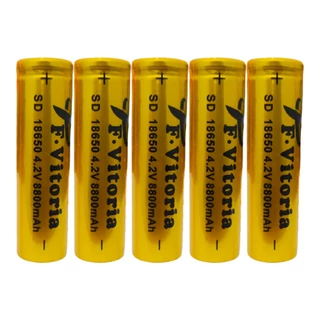 5 Baterias Recarregáveis 18650 4.2v 8800mah Para Lanterna Led