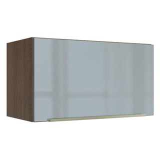 Armário Aéreo Madesa Lux 60 cm 1 Porta Basculante - Rustic/Cinza