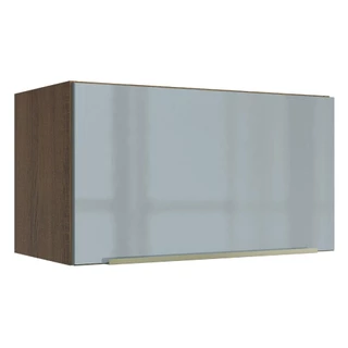 Armário Aéreo Madesa Lux 60 cm 1 Porta Basculante - Rustic/Cinza
