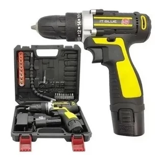 Furadeira Parafusadeira Completa 12v +2 Bateria Com Led