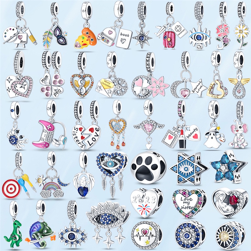 2023 Novo 925 Sterling Silver Travel Bag Plane Crabs Elefante Urso Pet