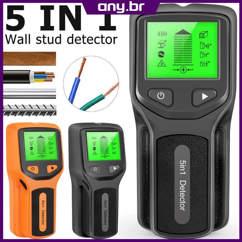 5 em 1 detector de parafuso metais prisioneiro da parede profissional portátil multifuncional para ac cabo de fio elétrica