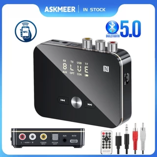 Receptor Transmissor Bluetooth 5.0 NFC Stereo AUX RCA Óptico Sem Fio Adaptador De Áudio Com Controle Remoto IR Para Alto-Falante PC Amplificador TV