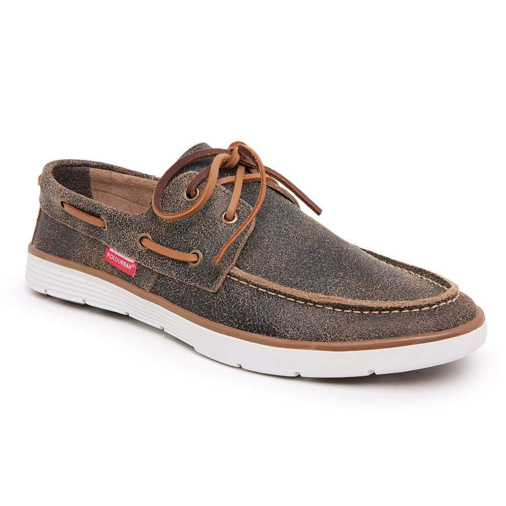 Sapato Masculino Mocassim de Couro Café Polo Urban