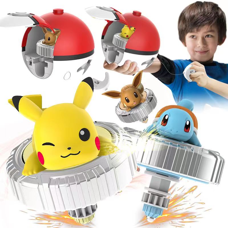 Brinquedos De Pokémon De Batalha Pikachu Charmander Fantasia Boneco  Giratório Jogos De Tabuleiro Educativos - Corre Que Ta Baratinho