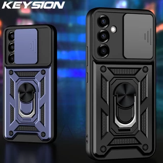 KEYSION Capa À Prova De Choque Para Samsung A54 5G A14 A13 A04S De Proteção Da Lente Câmera Deslizante Galaxy M23 5G M52 5G