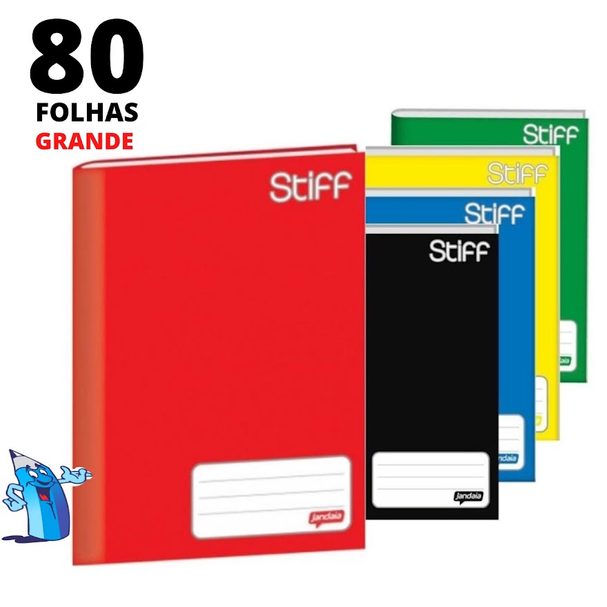 CADERNO BROCHURAO GRANDE 80 FOLHAS CAPA DURA