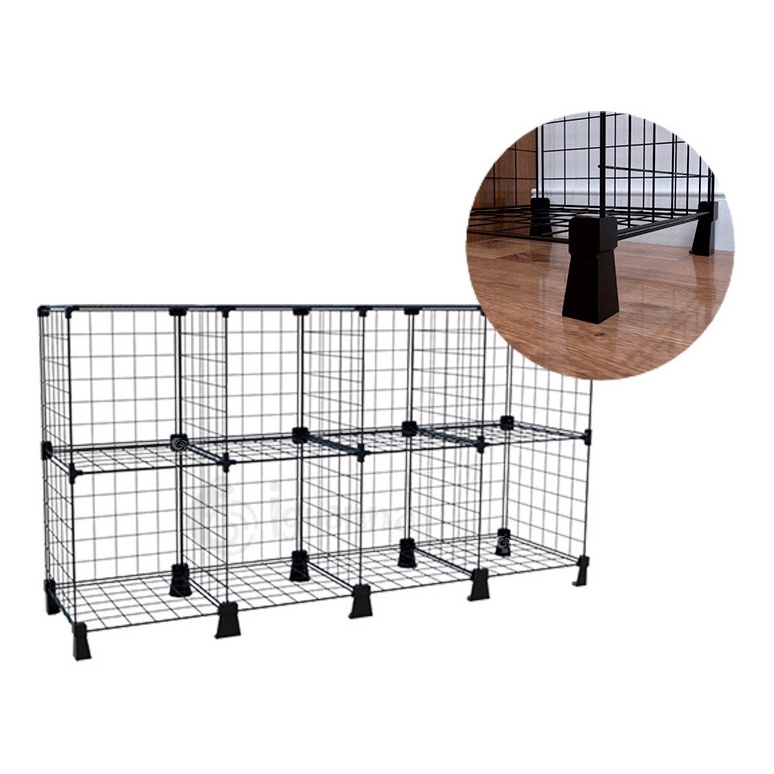 Balcão expositor estante aramada 8 Nichos HORIZONTAL Arara Roupas Prateleira 