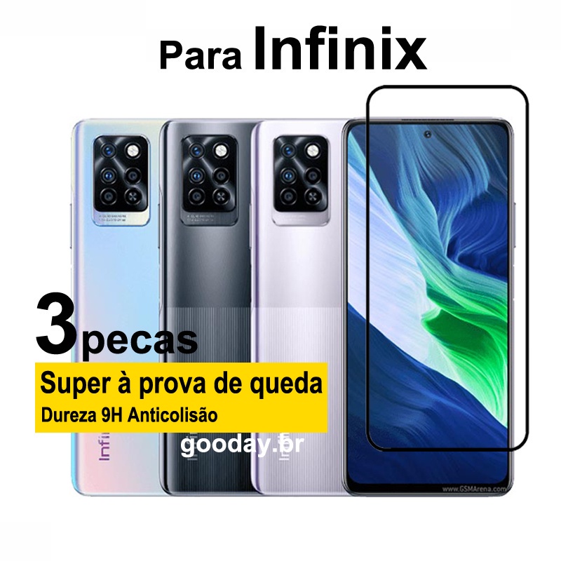 Película Para Infinix Note 10 Pro Película Protetora de Vidro Vidro temperado anti-choque Para Infinix Note 10 11 12 Pro Note 11s 11i 12i 12 G96 VIP Hot 20 20i 20s 12 12i 11 11s Play 11s NFC