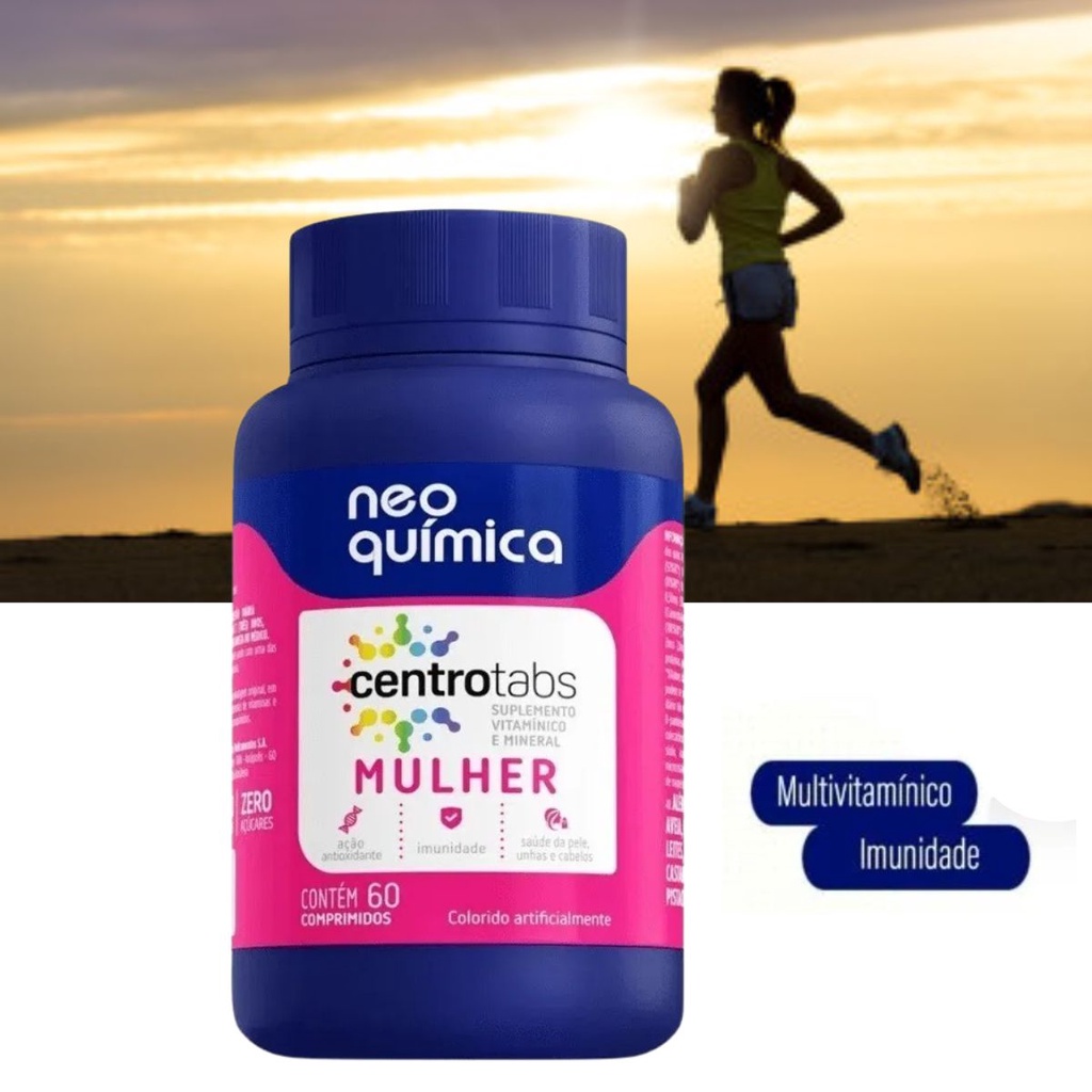 CENTROTABS MULHER MULTIVITAMÍNICO 60 COMPRIMIDOS SUPLEMENTO VITAMÍNICO ...