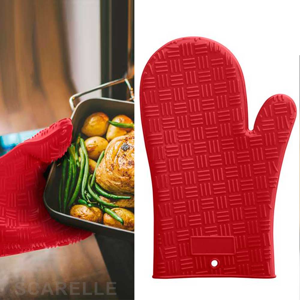 Luva Termica De Cozinha Luva De Silicone Forrada Forno Fogao Nao deixa ...