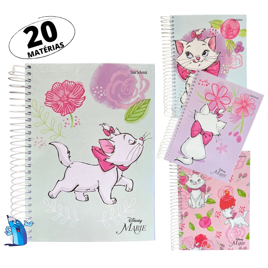 CADERNO 20 MATERIAS MARIE 320 FOLHAS