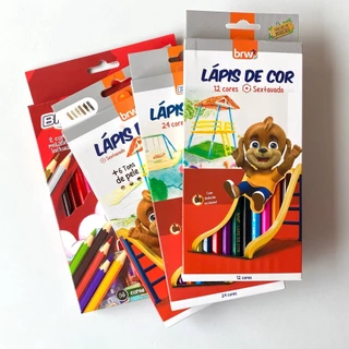 Lápis de Cor BRW (12, 18, 24 ou 36 cores)