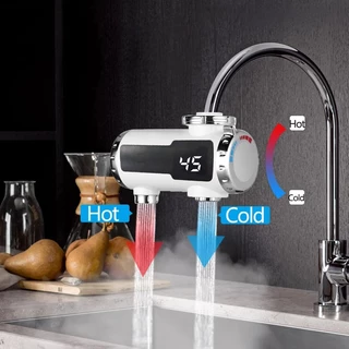 Torneira Elétrica Instantânea De Aquecimento Rápido De 3000W Aquecedor Elétrico De Água Da Quente E Fria LCD Instantâneo 220V