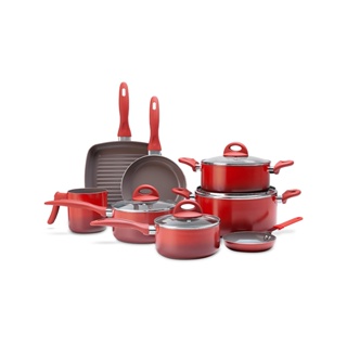 Jogo De Panelas Ceramic Life Magnólia Brinox 8 Peças Vermelho