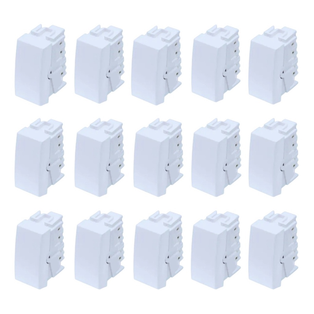 Kit Com 15 Módulos Interruptor Intermediário 2871 - Fame | Shopee Brasil
